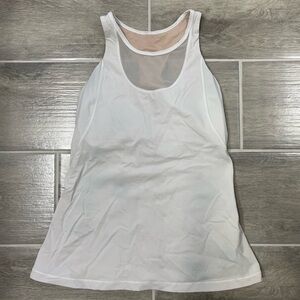 Lululemon White Racerback Tank Top